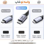 کابل Mini HDMI به HDMI یوگرین 8K طول 1 متر